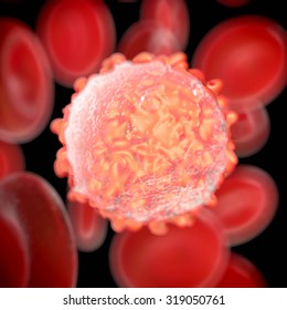 Cancer Cell In Blood Stream 