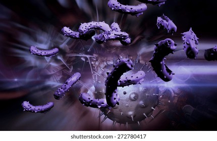 cancer cell made in 3d software
