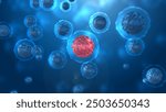 Cancer cell or Virus cell 3D Illustration