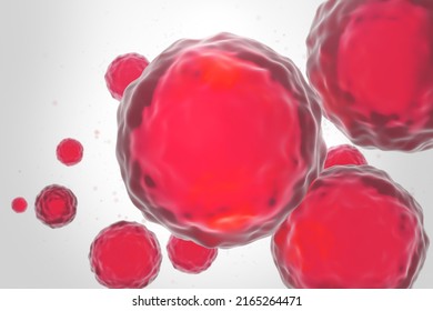 Cancer Cells Spreading, Medical Illustration, 3d Rendering