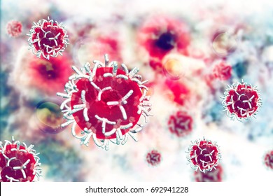Cancer cells.3d illustration