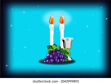 Candle Light After Dark Illustration