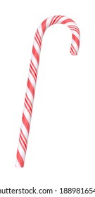 Candy Cane 3D Illustration On White Background