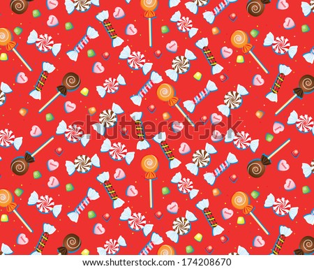 Candy seamless wall paper background pattern stationery
