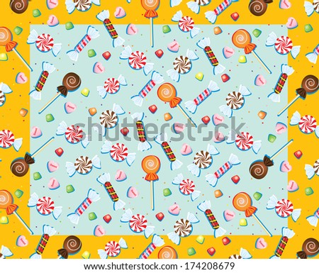 Candy seamless wall paper background pattern stationery