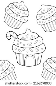 Candyland Coloring Pages Kids Adult Stock Illustration 2162698033 