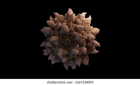 Canine Parvovirus, A Contagious Virus Infecting Dogs. 3d Rendering Parvo CPV Illustration