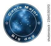 Canis Major Star Constellation, Cluster of Stars, Greater Dog Constellation