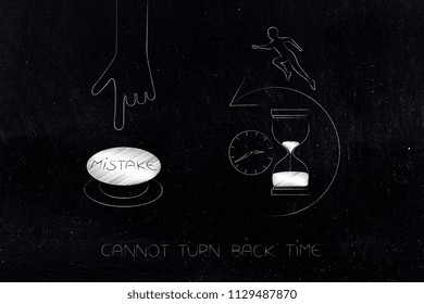 Cannot Turn Back Time Conceptual Illustration Stock Illustration ...