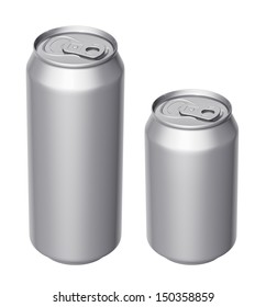 Cans Of Beer Or Other Drinks On A White Background