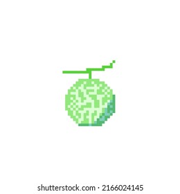 Cantaloupe Pixel​ Cartoon​ Fruit​ Paint​