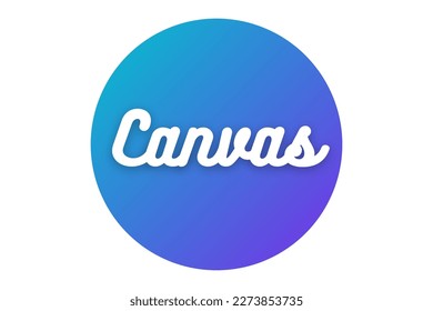 Canvas Logo Art Studio Typography Font design for Decoration  Interior  fashion  real  gradient text