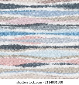 Canvas Texture With Horizontal Stripes Pattern, Fabric, Rug Texture, Grunge Background, 3d Illustration