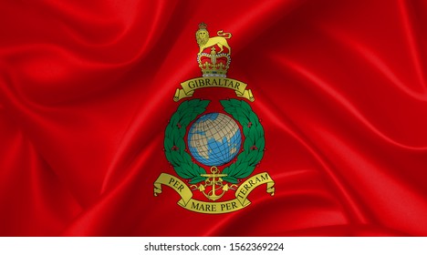 Cap Badge Of The Royal Marines, Flag Of The British Armed Forces, British Military Flags Illustration