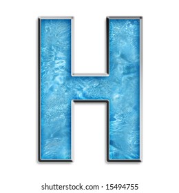 Blue Gradient Snowflake Capital Letter H Stock Illustration 20088649 ...