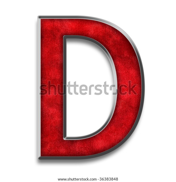 Capital Letter D Red Texture Metallic Stock Illustration 36383848 ...