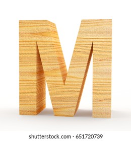 Capital Letter M Wooden Alphabet Isolated Stock Illustration 651720739 ...