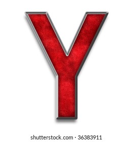 Capital Letter Y Red Texture Metallic Stock Illustration 36383911 ...