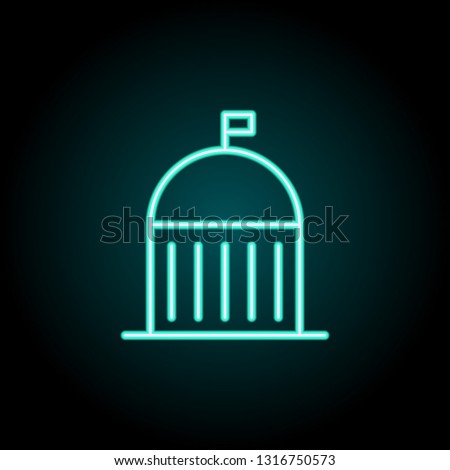 capitol icon. Elements of Bulding Landmarks in neon style icons. Simple icon for websites, web design, mobile app, info graphics