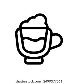 Cappuccino icon, illustrating a cup of cappuccino coffee with a creamy froth. Perfect for coffee-related themes. - Powered by Shutterstock