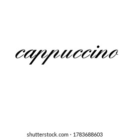 Cappuccino Text Design Commercial Use Stock Illustration 1783688603 ...