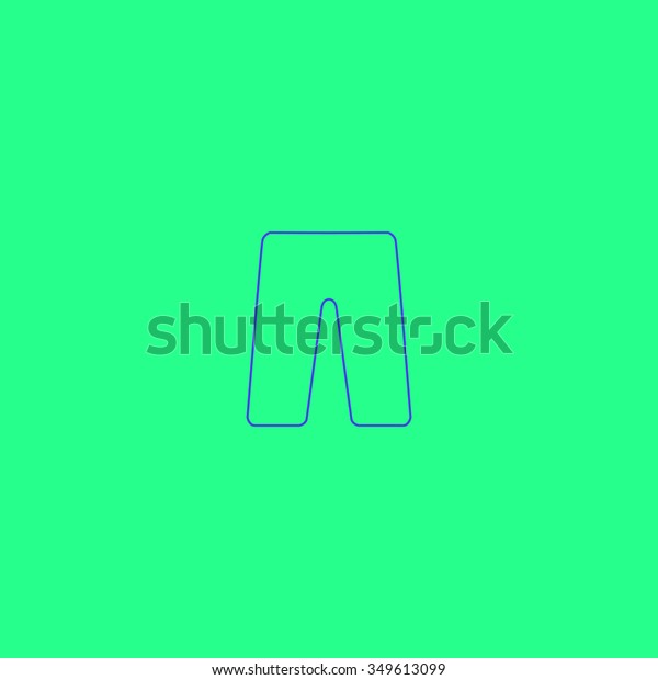 Capri. Simple outline illustration icon on
green background