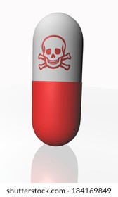 Capsule Pill  Skull Poison 