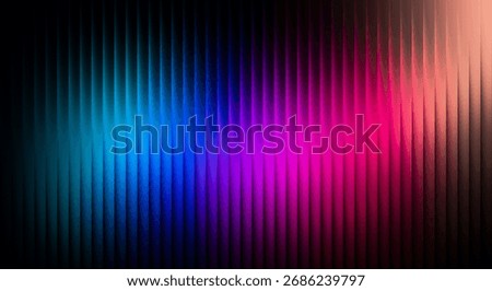 A captivating abstract backdrop featuring a ribbed vertical pattern bathed in a mesmerizing gradient of neon blue, purple, and pink light, evoking a sense of modern dynamism.