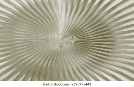 A captivating abstract image featuring beige and white radial lines converging towards the center, creating a mesmerizing pattern and texture. Perfect for backgrounds and designs.