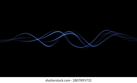 A captivating abstract image featuring flowing light waves in shades of blue and purple, illustrating motion and energy in a sleek modern style.