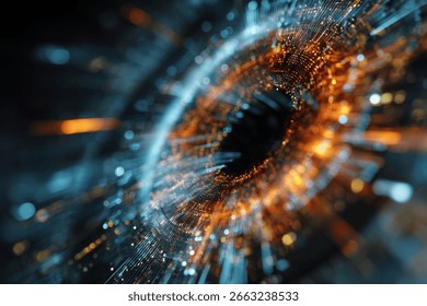 a captivating abstract image showcasing digital data stream, network connection, and technology visualization