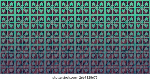 A captivating abstract visual featuring a meticulous grid of square shapes. The pattern displays 