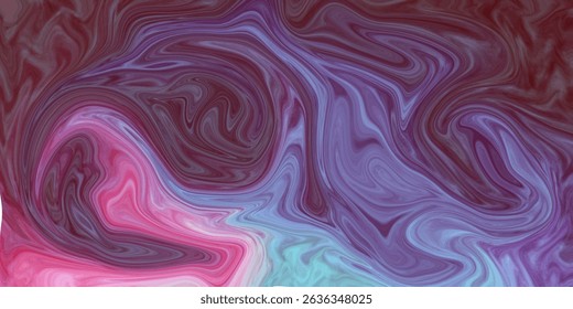 A captivating digital illustration showcasing a mesmerizing blend of pink, purple, and teal colors in a swirling marble pattern.