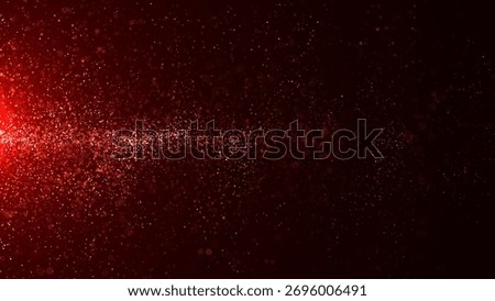 A captivating dynamic burst of red particles dispersing into a dark background. the shimmering particles create a sense of motion and energy, perfect for designs requiring a vibrant, energetic vibe.