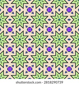 Captivating Star Pattern with Colorful Design Flair