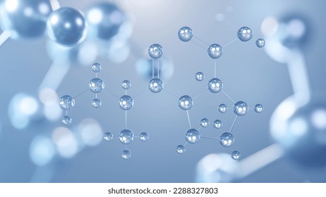 captopril molecular structure 3d, flat model, capoten, structural chemical formula view from a microscope