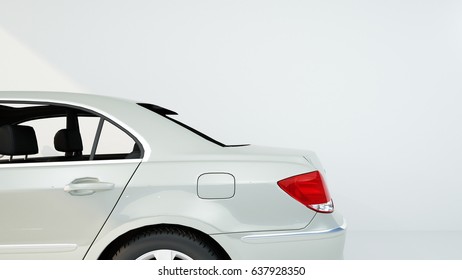 The car 3d rendering and White background 