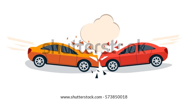 Car Accident Comic Style Vector Illustration Stock Illustration 573850018