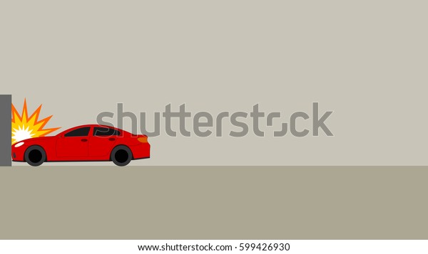 car accident on a\
wall