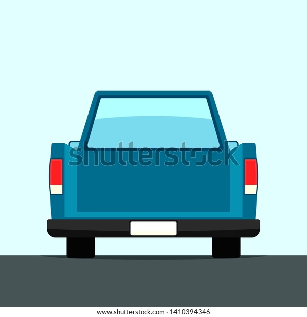 Car back view. Tailgating party clipart\
isolated on white\
background