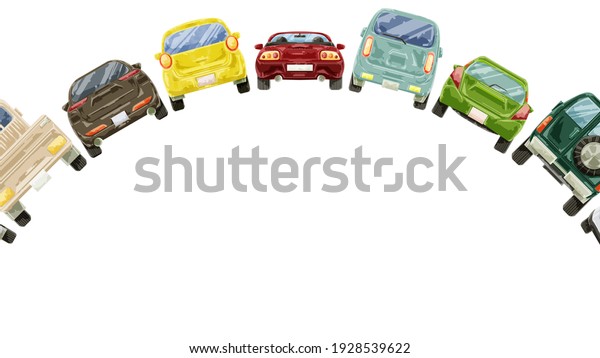 Car background
frame seen from directly
behind