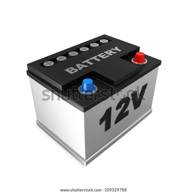 Car Battery Isolated On White Background Stock Illustration 109329788 ...