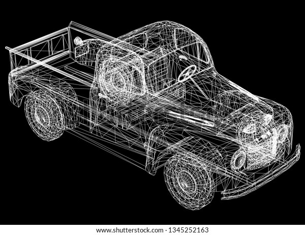 Car blueprint  3D\
renderings