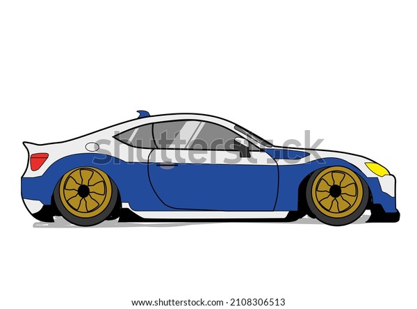 Car With Body Kit\
Blue