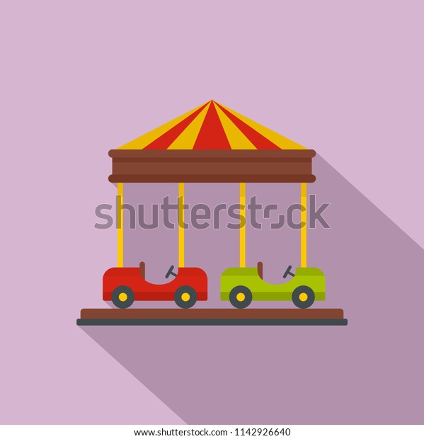 Car carousel icon. Flat illustration of car\
carousel icon for web\
design