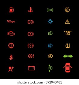 Car Control Panel Interface Icon Set Stock Illustration 392943481 ...