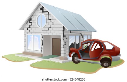 Car Crashes Into House Images Stock Photos Vectors Shutterstock