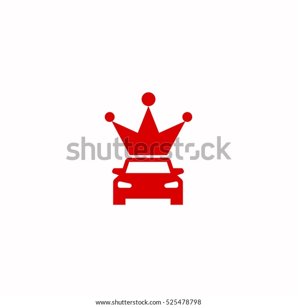 car crown icon,\
isolated, white\
background