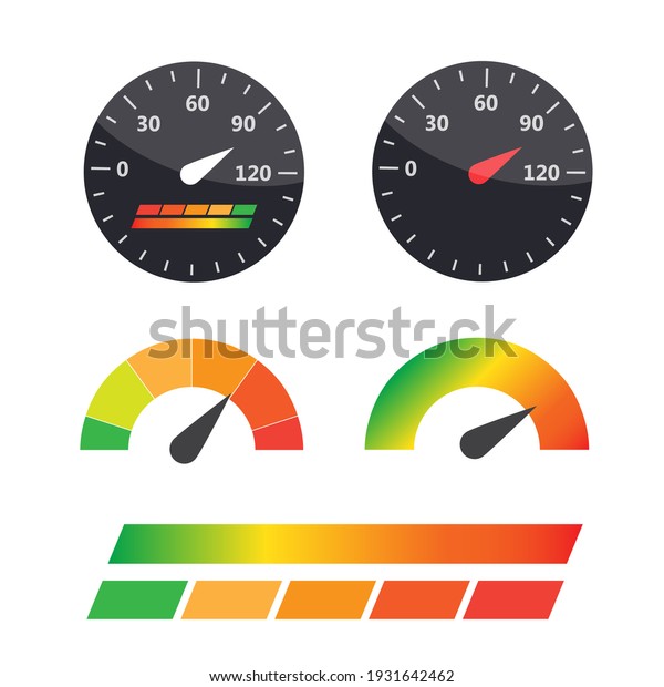 Car
dashboard gauge. Speed meter . Arrow auto
barometer