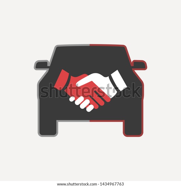 Car Deal with\
Hand shake symbol Logo\
Template.